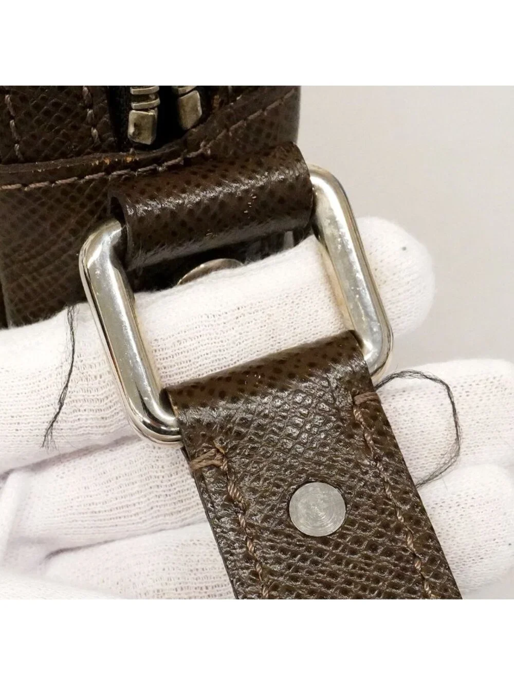 Louis Vuitton Shoulder Bag Taiga Dimitri Grizzly